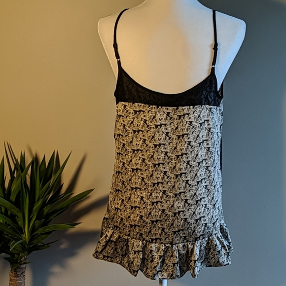 Allen B. Swing Satin Tank with Lace inlay - Picture 5 of 5